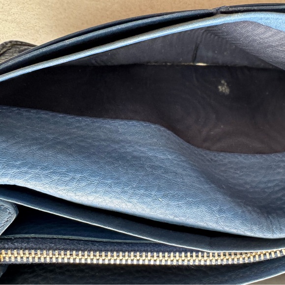 Prada Teal Blue Leather Women's Continental Wallet - Picture 11 of 13